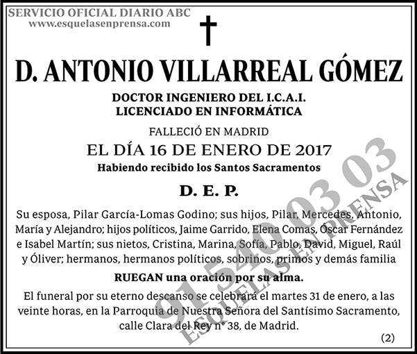 Antonio Villareal Gómez